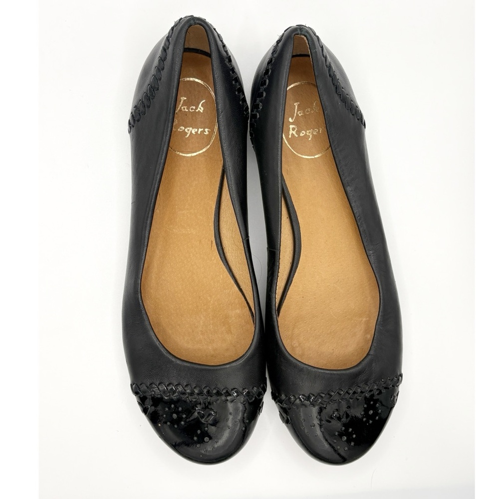 Jack Rogers Delfino Leather Cap‎ Toe Flats